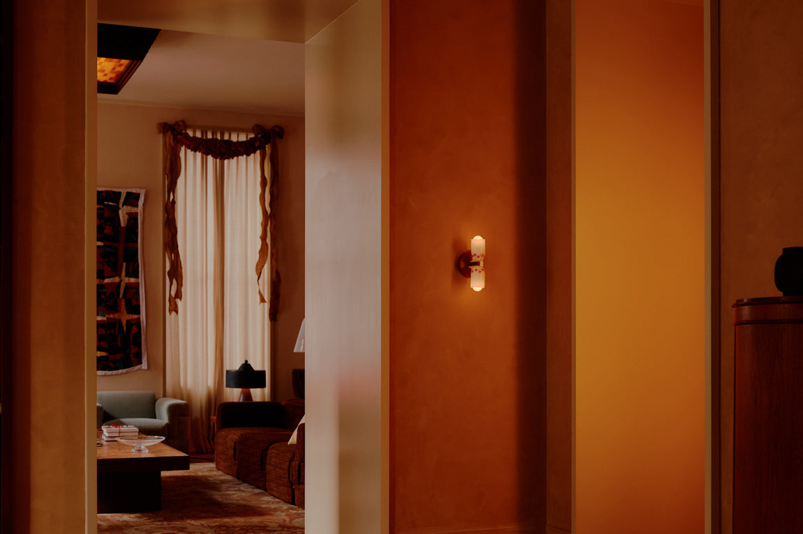 Chromatic Glass Up Down Sconce, Artist Edition: Sakura // Photography by William Jess Laird