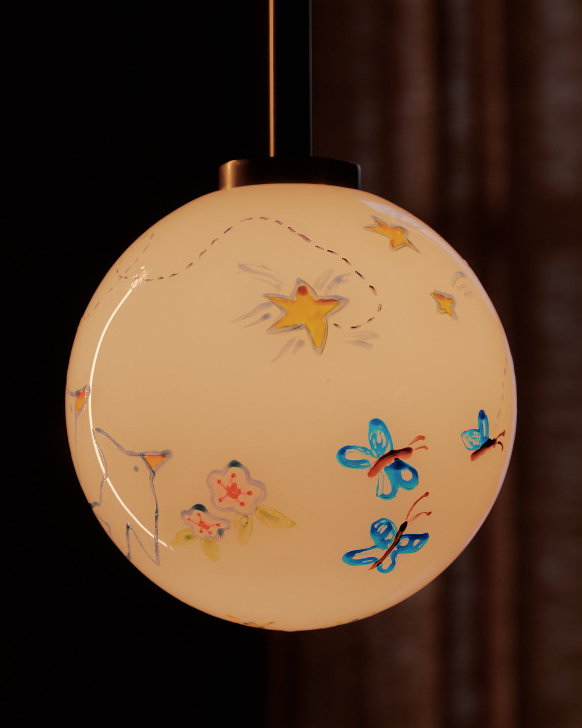 Opaline Orb Pendant, Artist Edition: Looking Up // Photography by William Jess Laird