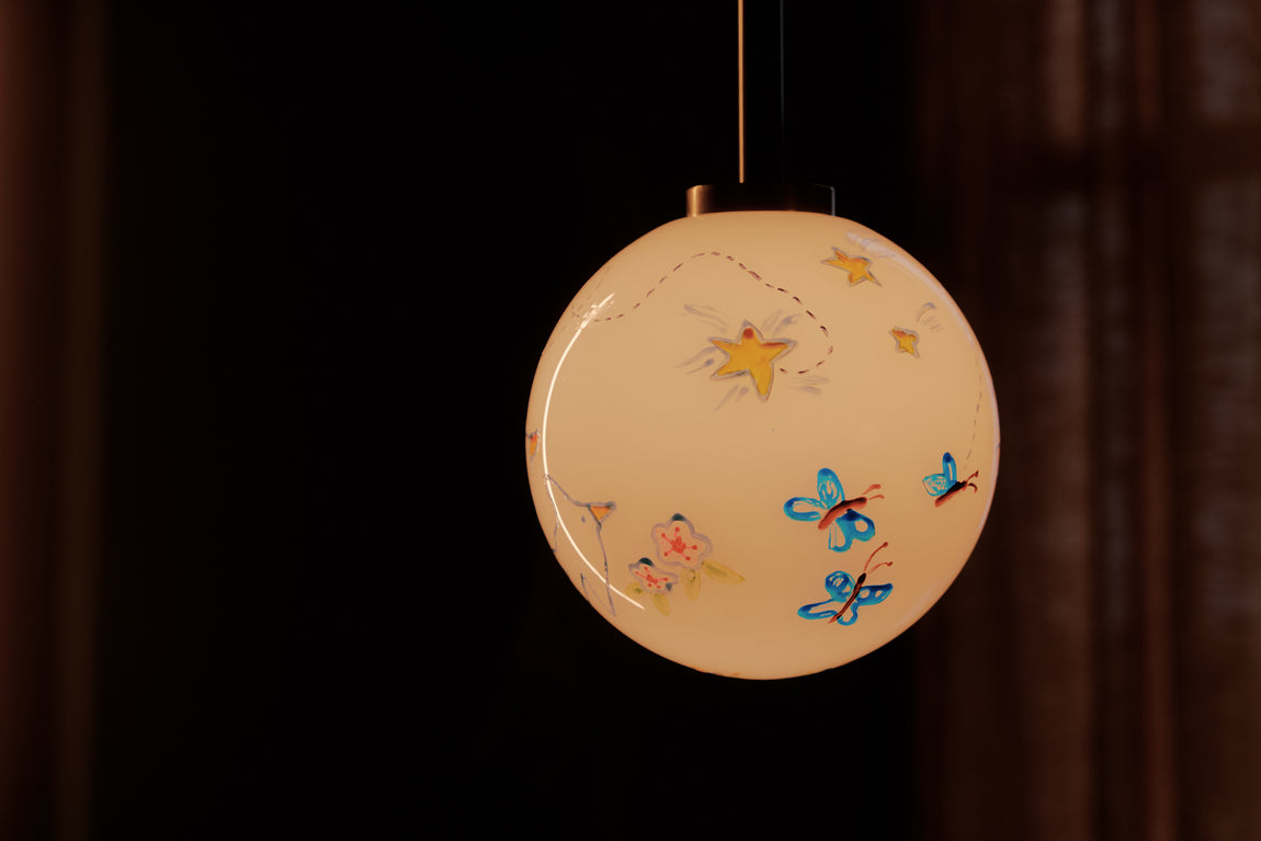 Opaline Orb Pendant, Artist Edition: Looking Up // Photography by William Jess Laird