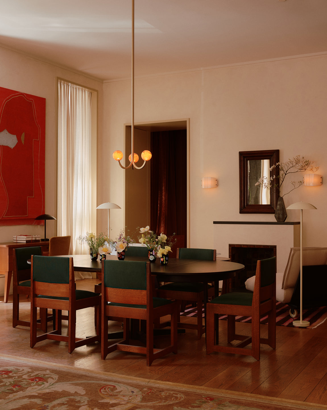 Murano Glass Cosmos Chandelier // Chamomile / Brass // Photo by William Jess Laird
