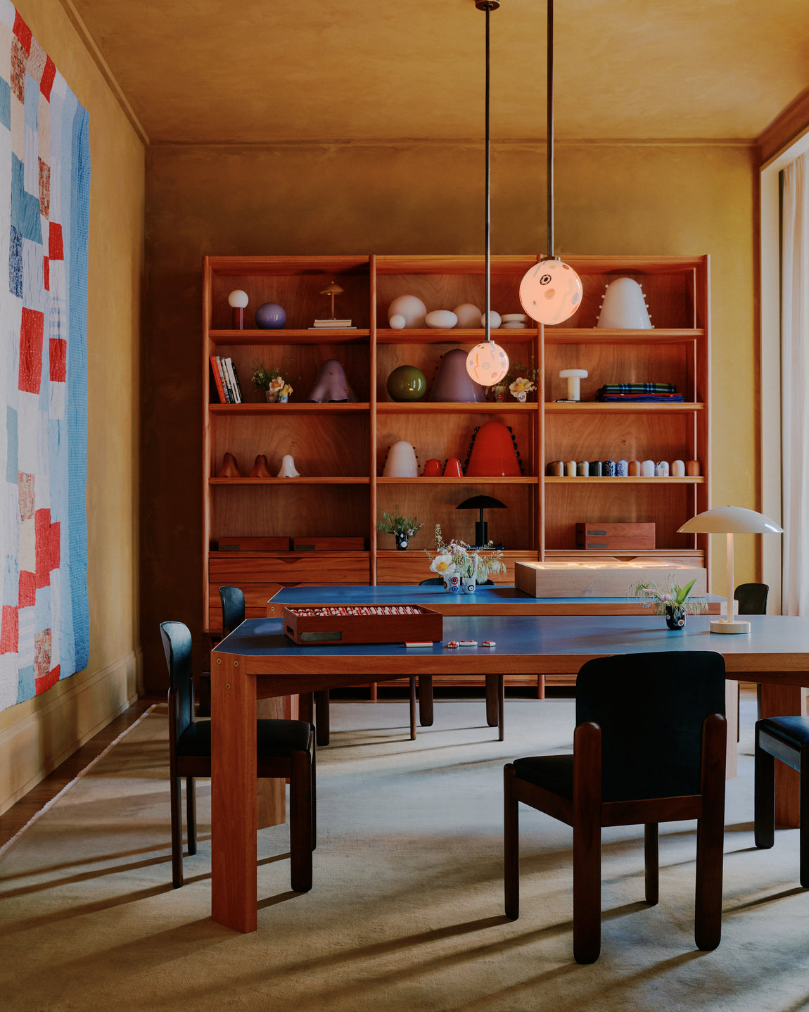 Murano Glass Orb Pendant // Goto Bianco / Patina Brass // Photo by William Jess Laird