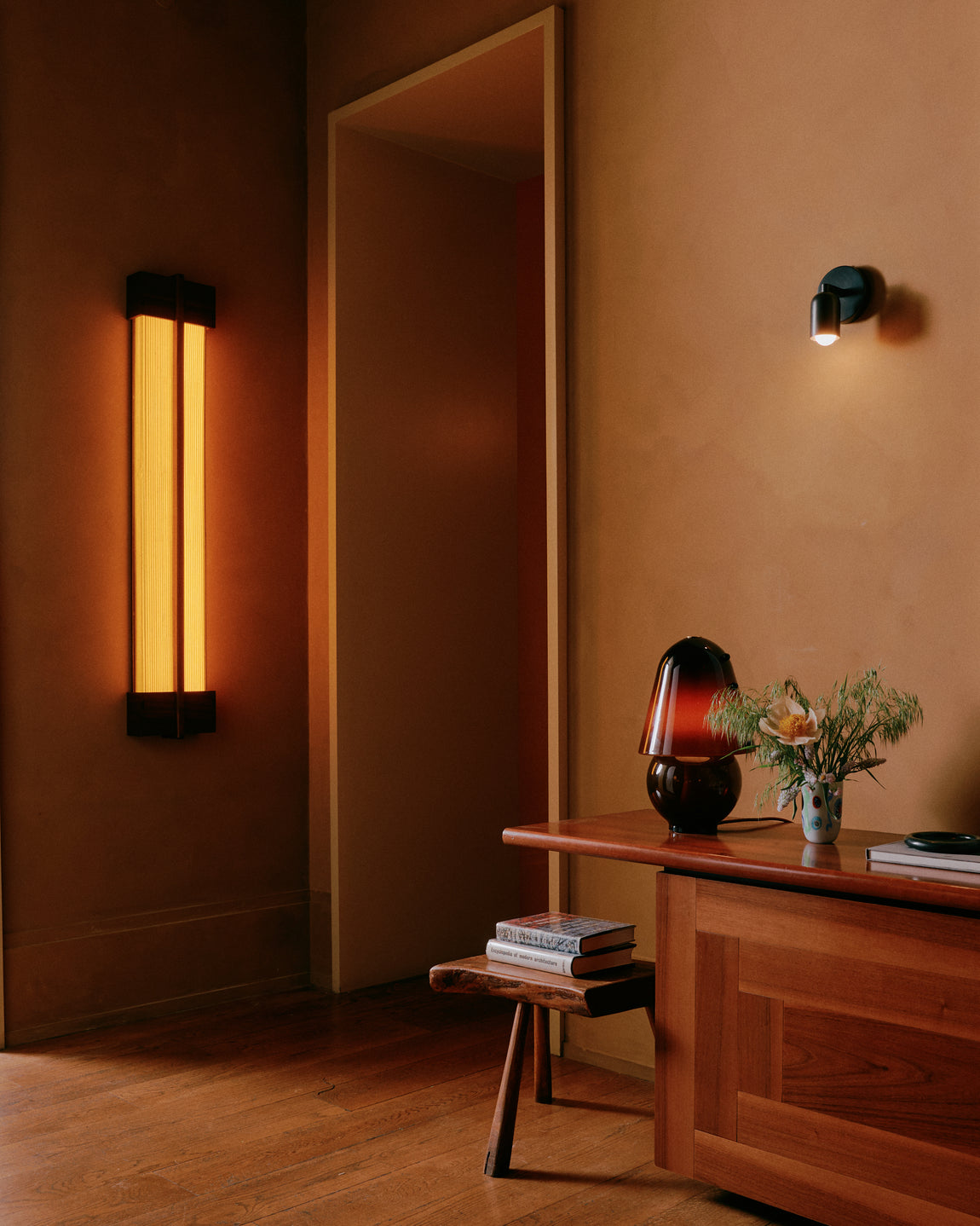 Gemma Table Lamp // Medium / Tobacco with Ink Embellishments / Brass // Photo by William Jess Laird
