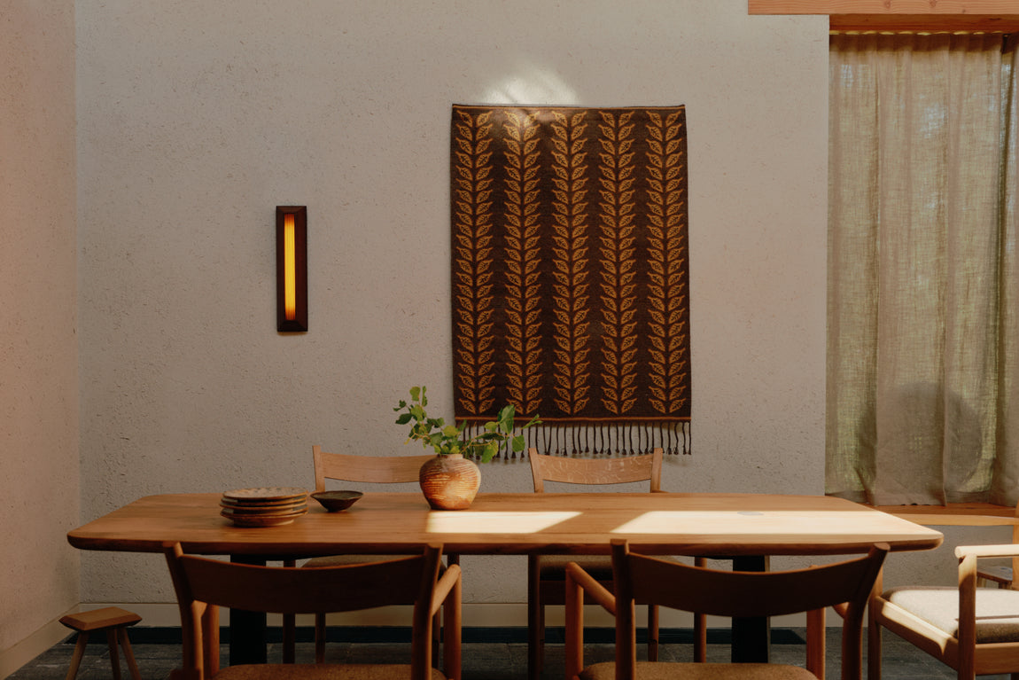 Mira Surface Mount // Zinnia Stripes / Darkened Leopardwood / Linear // Photo by William Jess Laird