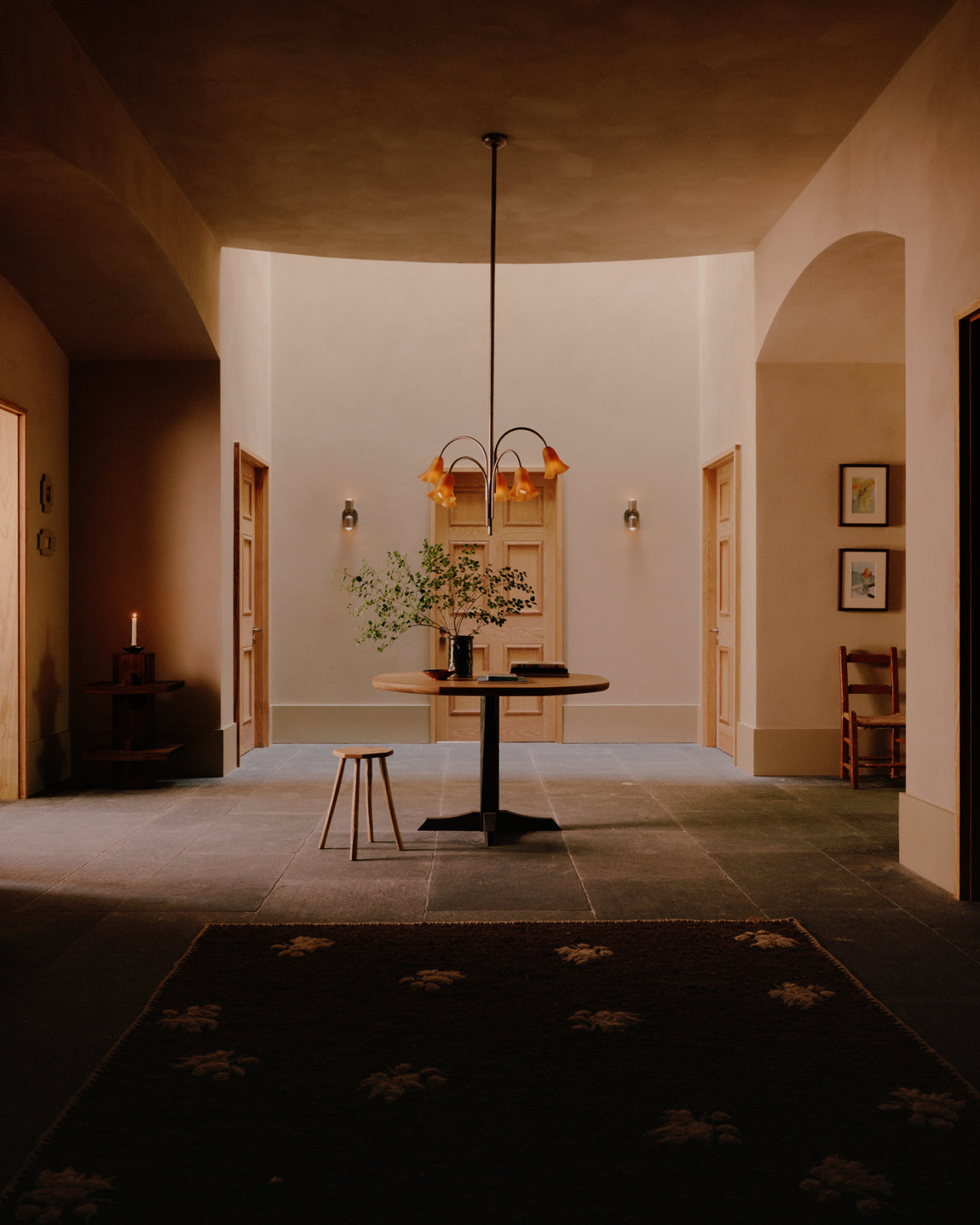 Flora Chandelier // 5 Stems / Sandblasted Amber / Pewter // Photo by William Jess Laird