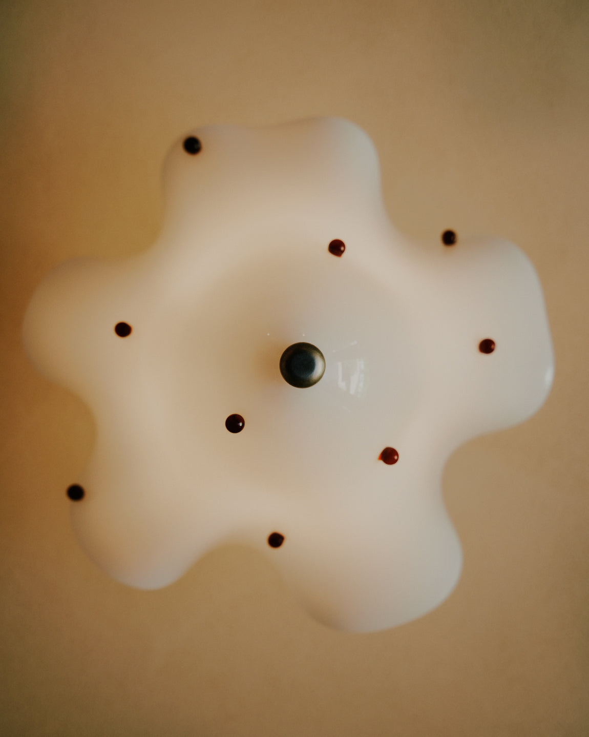 Fazzo Surface Mount // Opaline with Amber Embellishments / Pewter // Photo by William Jess Laird