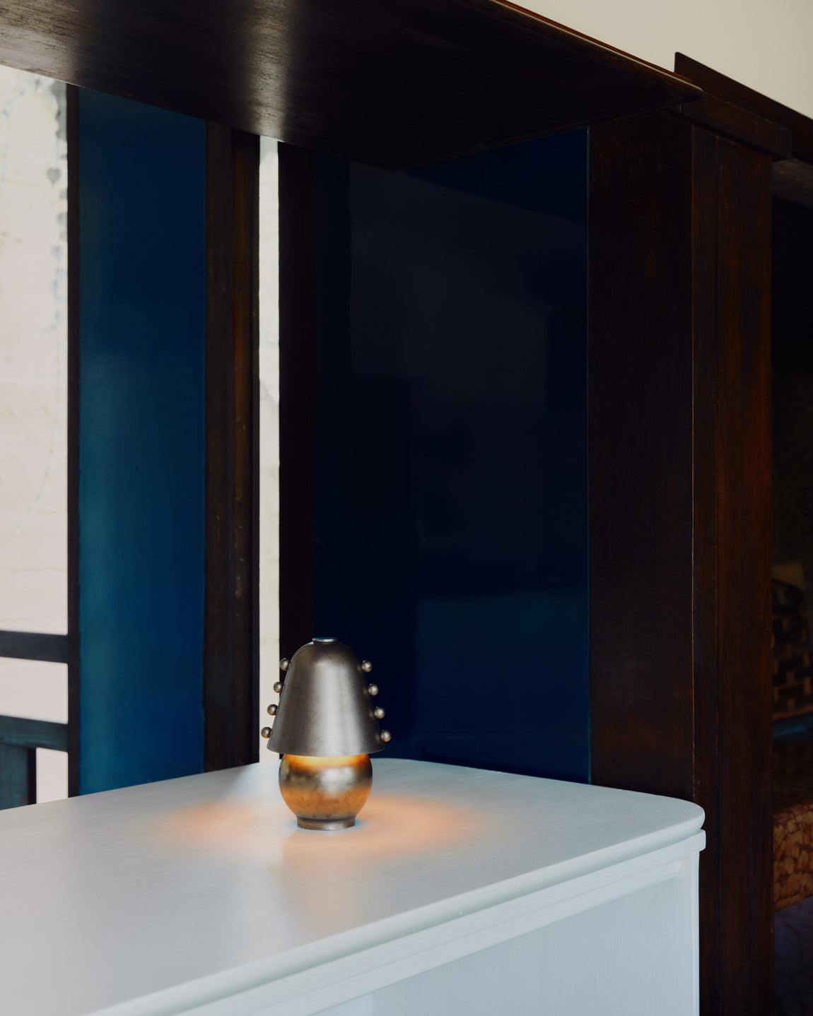 Gemma Portable Table Lamp // Pewter // Photo by Bastian Achard