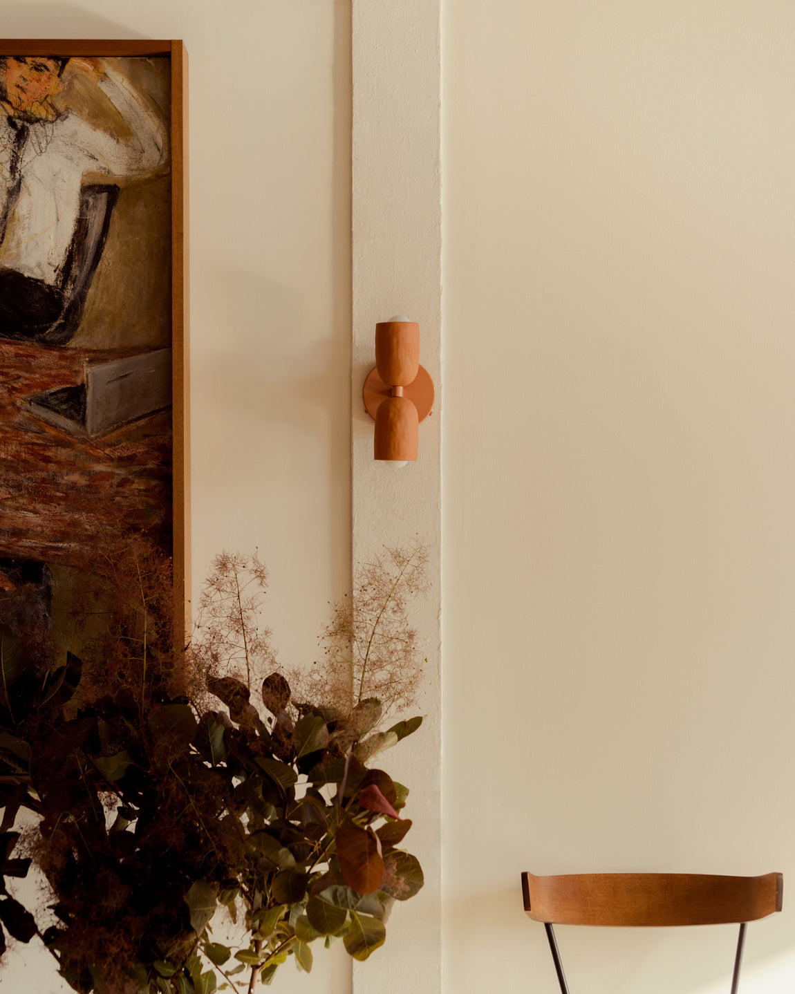 Ceramic Up Down Sconce // Terracotta / Terracotta / Peach