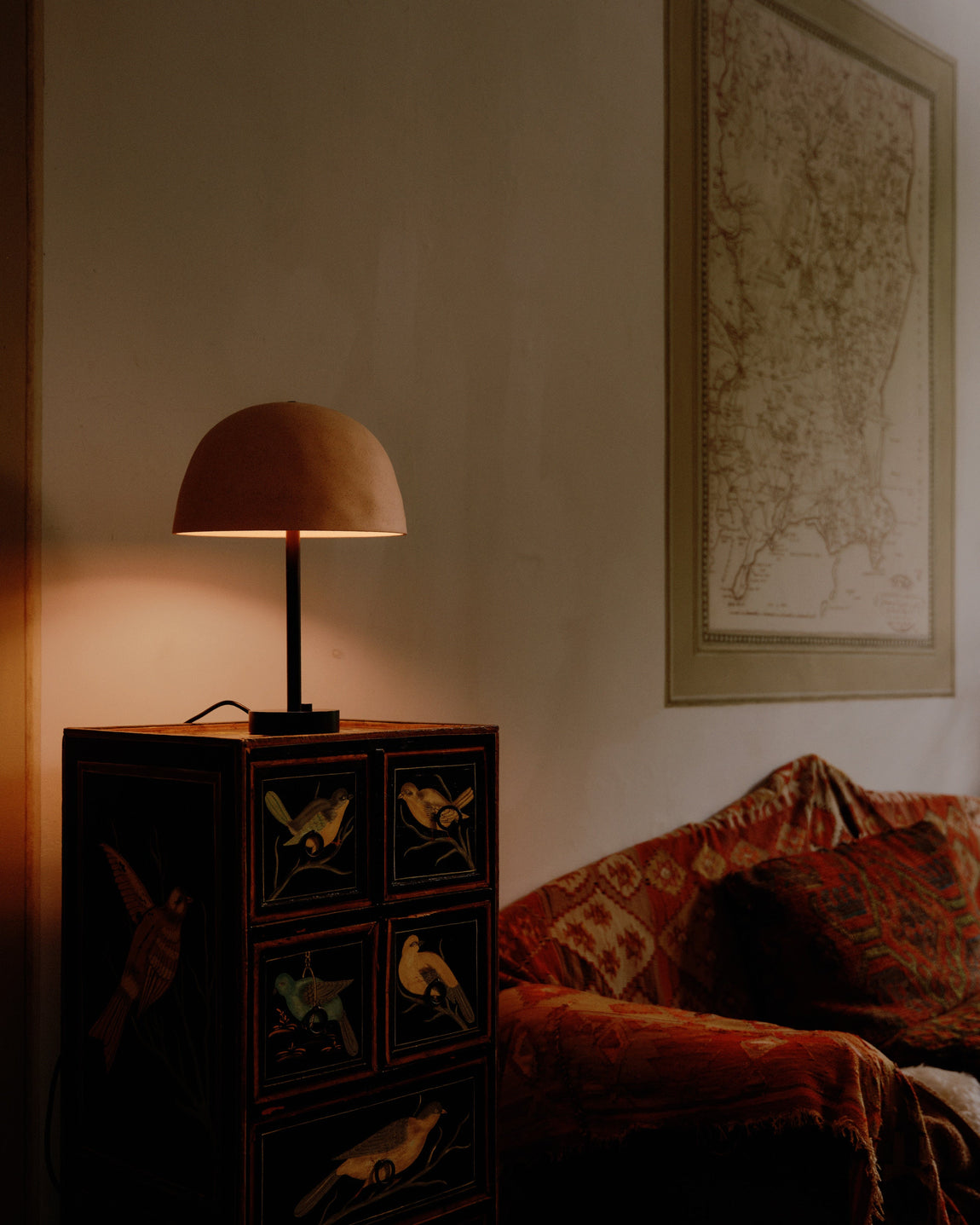 Dome Table Lamp // Tan Clay / Black // Photo by William Jess Laird