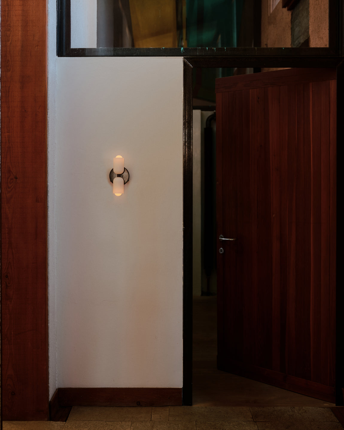 Glass Up Down Sconce // Blackened Brass // Photo by William Jess Laird