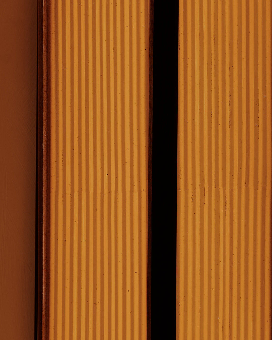 Ecco Surface Mount // Zinnia Stripes / Darkened Leopardwood with Darkened Leopardwood Mullion / Large // Photography by William Jess Laird