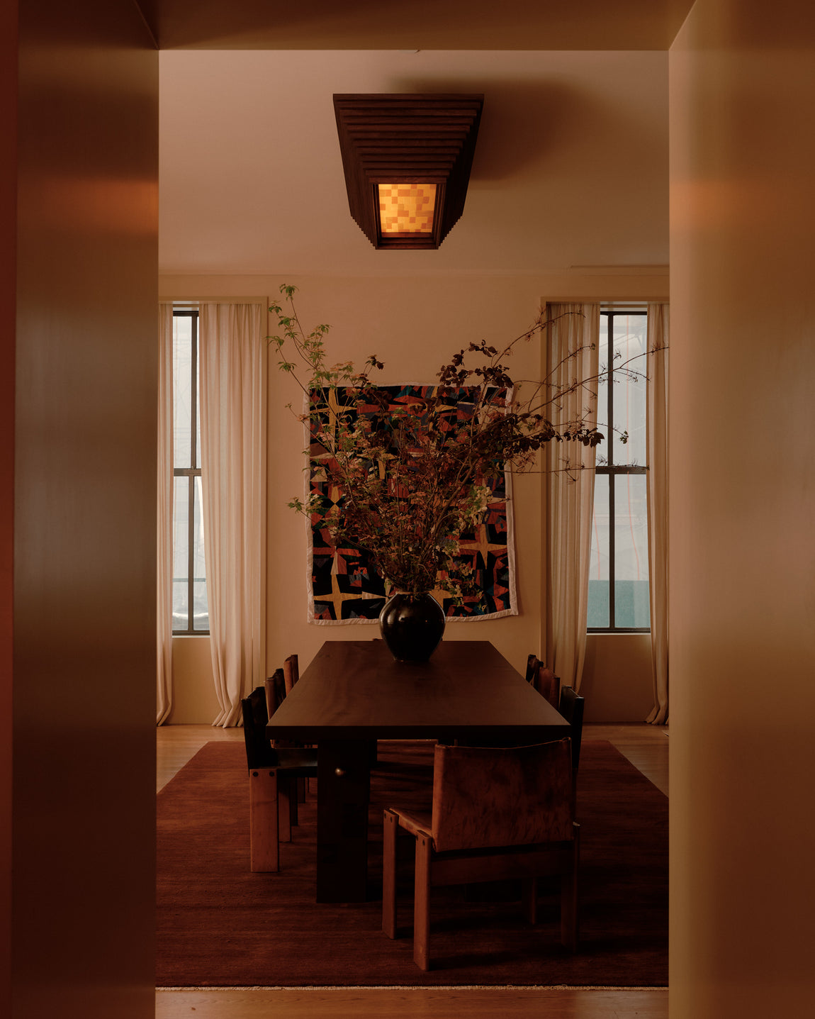 Scala Flush Mount // Harvest Bond / Darkened Leopardwood // Photography by William Jess Laird