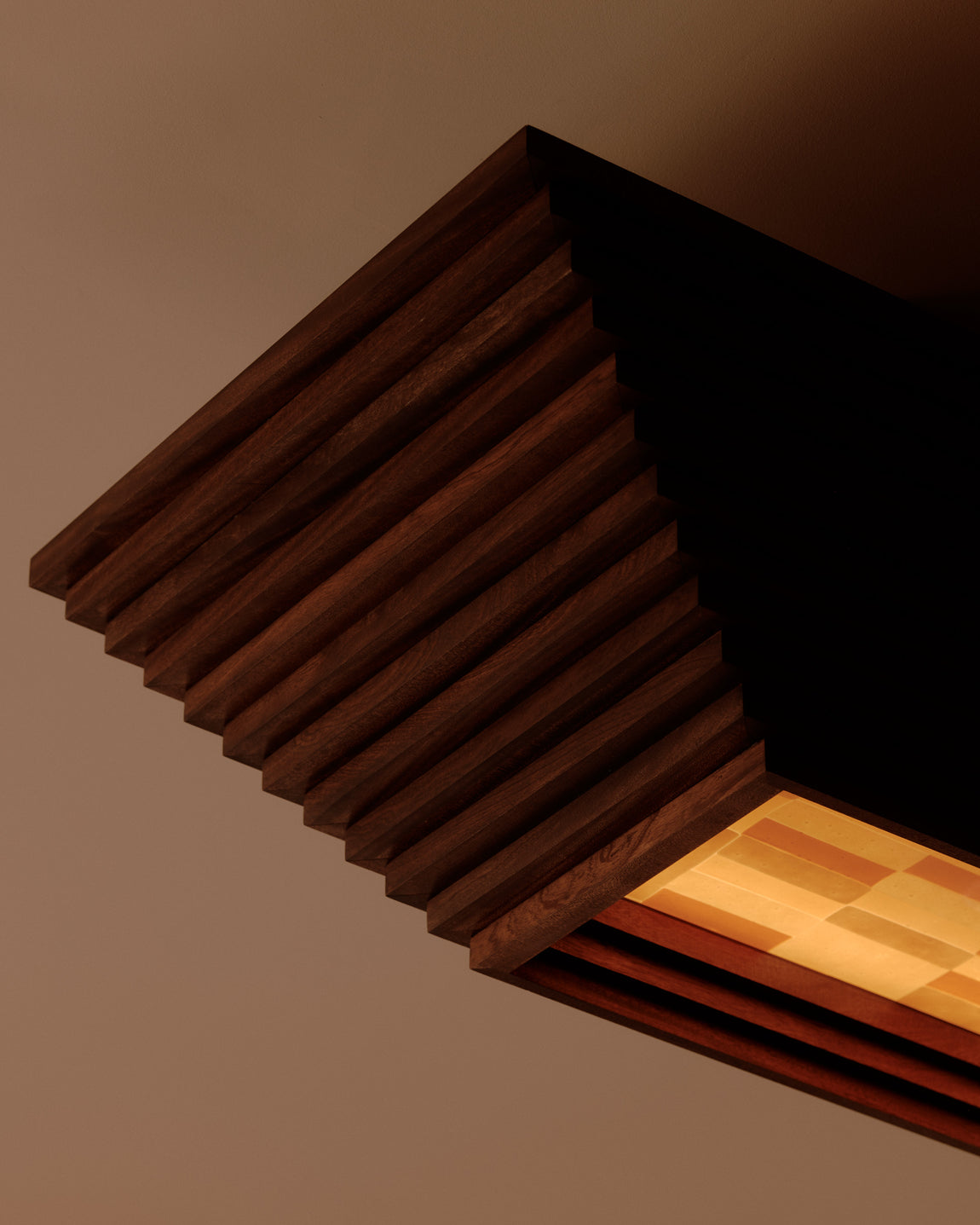 Scala Flush Mount // Harvest Bond / Darkened Leopardwood // Photography by William Jess Laird