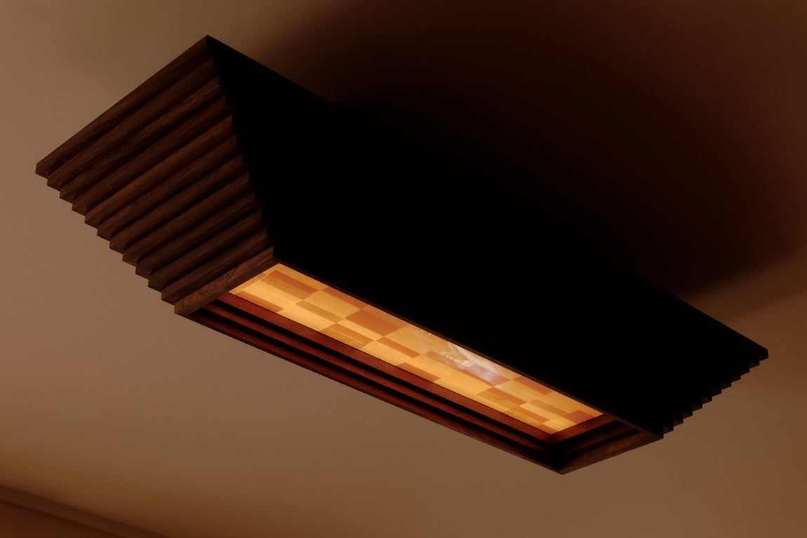 Scala Flush Mount // Harvest Bond / Darkened Leopardwood // Photography by William Jess Laird