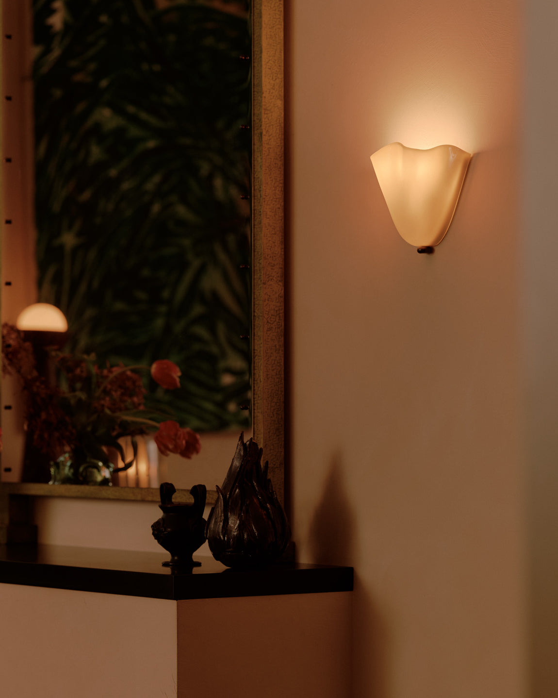 Vera Sconce // Almond / Patina Brass // Photo by William Jess Laird